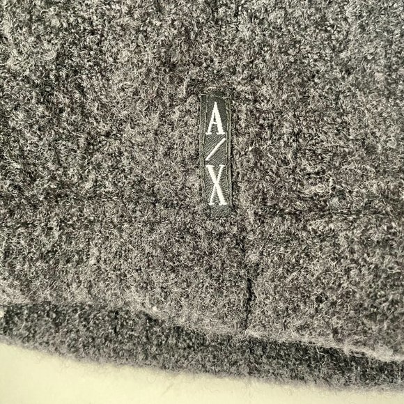 A/X Armani Exchange Ultra Soft Merino Wool Crew Neck Sweater, Dark Grey,  Size L - Picture 4 of 6